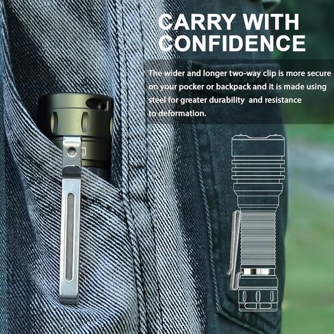 LED Tactical Flashlight Rechargeable - TD03 EDC Flashlight 1800 High Lumens - Tail Rotary Switch One Click Strobe Flashlight Longest Range 1158 feet for Outdoor Indoor Activities in Kuwait