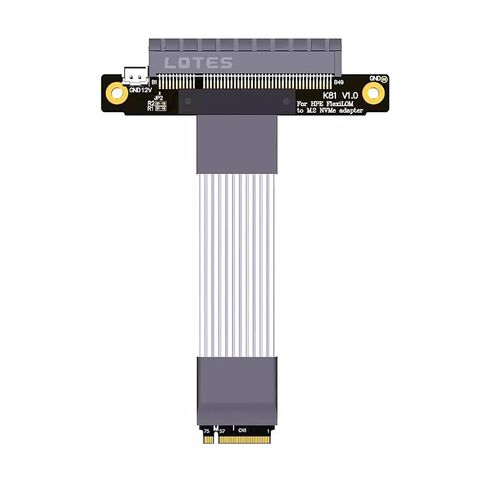 بطاقة شبكة JMT HPE FlexIblelom FLR إلى M.2 NVME متوافقة مع كابل تمديد Riser/PCIEX4 متوافق مع HP FLR (15 سم ، K48S1) in Kuwait