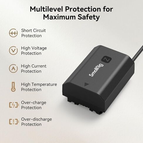 SMALLRIG Dummy Battery for Canon LP-E6P, D-Tap Camera Battery for Canon EOS R5 Mark II,R6 Mark II R5,R5C,R6,R7,5D Mark II,5D Mark IV,60D,70D,80D,90D,XC10,XC15,5DS,5DSR in Saudi Arabia
