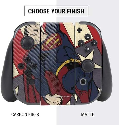 ألعاب Skinit Schecal ألعاب الجلد متوافقة مع حزمة Nintendo Switch - مرخص رسميًا DC Comics Superman Vintage Pose American Flag Design in Saudi Arabia