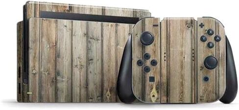 Skinit Decal Gaming Skin Compatible with Nintendo Switch Bundle - Wooden Stripes Design in Saudi Arabia