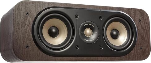 Polk Signature Elite ES30 Center Channel Speaker - Hi-Res Audio Certified and Dolby Atmos & DTS:X Compatible, 1" Tweeter & Two 5.25" Woofers, Contemporary Walnut (Renewed) in Saudi Arabia