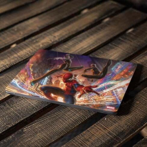 Skinit Skinit Laptop Skin متوافق مع MacBook Pro 13in (2020) - Marvel Spiderman Group Group Design in Kuwait