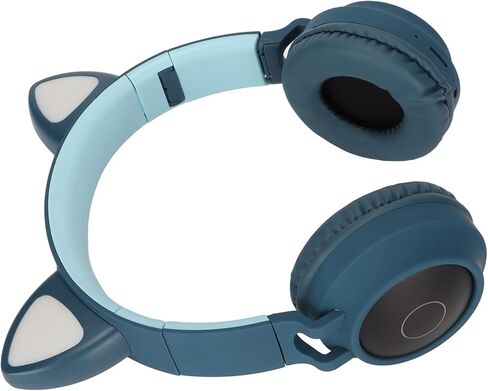 Acouto Cute Cat Ear Gaming Headpho with P Bass and LED Light, Foldable Design, Soft Earmuffs for Comfortable Wear (#1) in Saudi Arabia