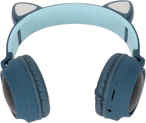 Acouto Cute Cat Ear Gaming Headpho with P Bass and LED Light, Foldable Design, Soft Earmuffs for Comfortable Wear (#1) in Saudi Arabia