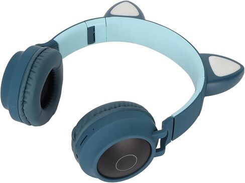 Acouto Cute Cat Ear Gaming Headpho with P Bass and LED Light, Foldable Design, Soft Earmuffs for Comfortable Wear (#1) in Saudi Arabia