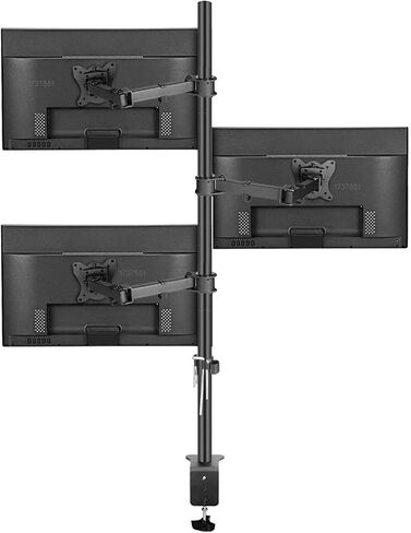 (80cm) DL-T902-380II Full Motion Three Monitor Desktop Stand Holder 10"-27" Clamp Grommet Hole Base PC Mount Foldable Arm 12kg(DL-T902-380II) in Saudi Arabia