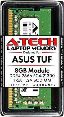 مجموعة A-Tech 32GB (2 × 16 جيجا بايت) DDR4 2666MHz RAM لـ ASUS TUF FX505 ، FX505GT Gaming Captop Bookbooks | PC4-21300 SODIMM 260-PIN NONCC ONCC DEMERY RAM KIT in Kuwait