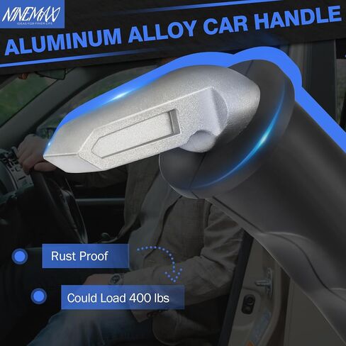 NINEMAX قطعتان من مقبض السيارة لمساعدة كبار السن - مقبض باب السيارة المحمول - مقبض معزز لباب السيارة لقضيب الإمساك بالمعاقين in Saudi Arabia