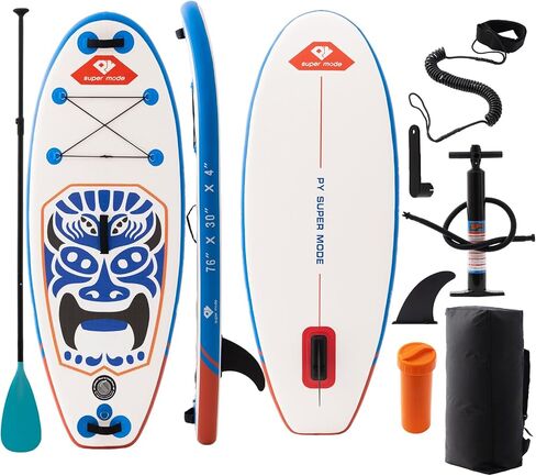 Inflatable Stand Up Paddle Board 10' 6"x 32"x 6" with Premium SUP Accessories - Backpack, Adjustable Paddle, Non-Slip Deck, Hand Pump, Leash, Fins, Waterproof Bag in Saudi Arabia