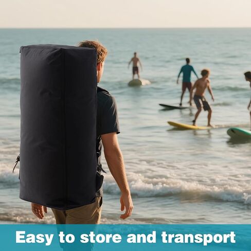 Inflatable Stand Up Paddle Board 10' 6"x 32"x 6" with Premium SUP Accessories - Backpack, Adjustable Paddle, Non-Slip Deck, Hand Pump, Leash, Fins, Waterproof Bag in Saudi Arabia