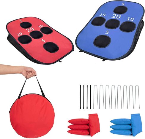 مجموعة فتحات الذرة، مجموعة ألواح ثقب الذرة، مجموعة ألعاب ثقب الذرة ذات الحجم التنظيمي، مجموعة فتحات الذرة مع 8 أكياس فول وحقيبة حمل، لعبة فتحات الذرة في الهواء الطلق مثالية لحديقة الشاطئ في الفناء الخلفي in Kuwait