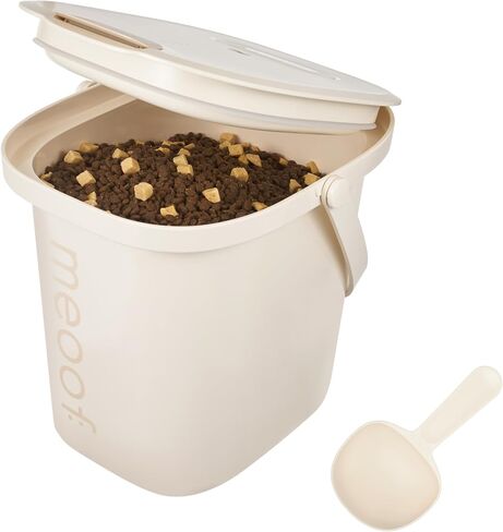 MEOOF Automatic Vacuum Pet Food Storage Airtight Dry Pet Food Bucket 13L/15 lb Dog Food Storage Container for Dogs Cats Small Animals Rechargeable Sealed Storage Bin with Scoop in Saudi Arabia