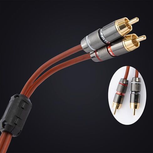 AV1 Female to 2 Male Adapter Cable HiFi Audio Signal Extension Solution 6.6FT in Saudi Arabia
