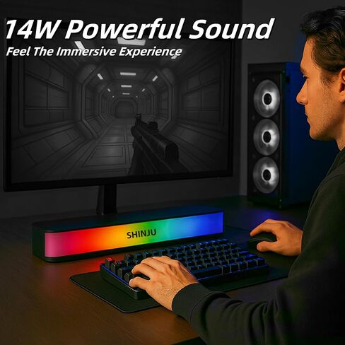 مكبرات صوت الكمبيوتر RGB لملحقات ألعاب الكمبيوتر المكتبي ، 5.3 شريط صوت بلوتوث لمتكلمات شاشة مكبرات الصوت AUX في مكبرات صوت بطاقة 3.5 مم / TF CART in Saudi Arabia