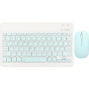 SYH&AQYE 10 Inch Wireless BT Keyboard Mouse Combo, Three Speed Adjustable DPI Ultra Thin and Ultra Quiet Mouse, USB Charging Keyboard with Scissor Foot Structure for PC Laptop Computer()