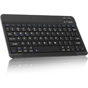 Bluetooth Keyboard for iPad 5th~10th gen, iPad Air (M2 2024, 5th/4th gen), iPad Pro 11-in, Wireless Keyboard for Samsung Galaxy Tablet, iPad Mini Pro Air, USB-C Rechargeable 90 Days Battery, Black