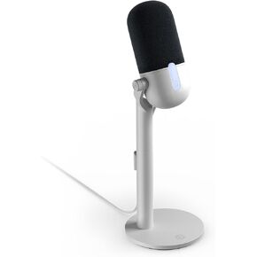 Elgato Wave Neo USB Condenser Microphone, Tap to Mute, for Gaming, Streaming, Meetings, Voice Recording on Teams/Zoom/OBS/Twitch/YouTube, Plug-’n-Play, Works on Laptop, PC, Mac, iPad, iPhone (Renewed)