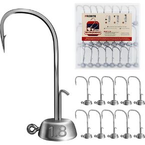 Ned Rig Jig Heads Kit - 30pcs Mushroom Jighead Hooks for Bass & Crappie Fishing Fishing ، مثالية للطعم البلاستيكي الناعم في المياه العذبة والمياه المالحة