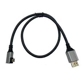 Seadream Angled 4K Micro HDMI to HDMI Cable Left Angled Micro HDMI Male to HDMI Male Braided Cable for 1080P, 4K, UltraHD, 3D, Ethernet,Gold Plated Aluminum Alloy Shel 50CM
