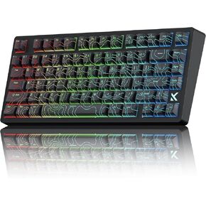 MCHOSE Jet75 Magnetic Keyboard,Rapid Trigger Wired Gaming Keyboard with Hall Effect Switch,8K Hz Polling Rate,Hot-swap,Gasket Structure (Black)