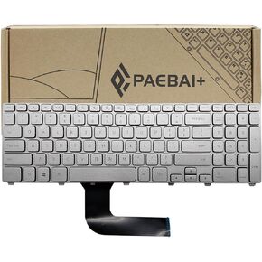 Replaccment Laptop Keyboard NO Backlit for Dell Inspiron 17 7000 7746 7737 US Layout Silver