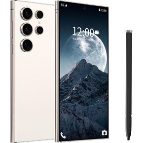 I24 Ultra 5G Unlocked Phones, Built in Pen, Smartphone Battery 6800mAh 6.8" HD Screen Unlocked Cell Phone, 6+256GB Android13 with 128G Memory Card, Face ID/Fingerprint Lock/GPS (Dark Purple)