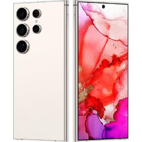 X24 Ultra Unlocked Cell Phones, 8+256GB+128GB Smartphone, Android 13.0, 5G Unlocked Phone, Long Battery Life 6800mAh, 6.8" HD Screen, Face ID/Dual SIM/GPS/US Version (Ivory White)