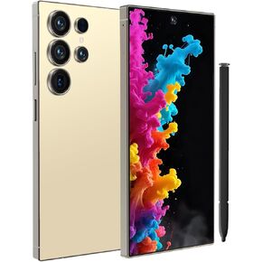 I25 Ultra Unlocked Cell Phone, 8GB+256GB Snapdragon 8 Gen 3 Android Smartphone, 7000mAh Battery Fast Charging Mobile Phone, 6.99" FHD+ 120Hz Screen, 108MP Camera, Dual SIM Phone/GPS/Face ID - Gold