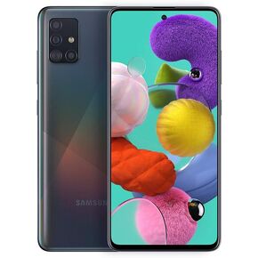 Samsung Galaxy A51 A515F 128GB DUOS GSM Unlocked Phone w/Quad Camera 48 MP + 12 MP + 5 MP + 5 MP (International Variant/US Compatible LTE) - Prism Crush Black