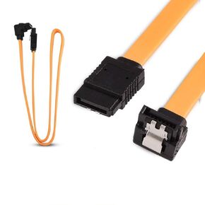aqxreight 5pcs Serial ATA Hard Disk Drive Data Cable Wire Straight Right Angle 45cm 17 7inch Data Cable Serial ATA Hard Disk Drive