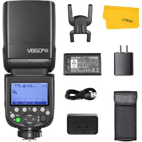 Godox V860III V860III-F Flash for Fujifilm Fuji Camera, 2.4G Wireless Speedlite TTL 1/8000s HSS Camera Flash Speedlight, 7.2V/2600mAh Li-ion Battery, 10 Levels LED Modeling Light(Upgraded V860II-F)