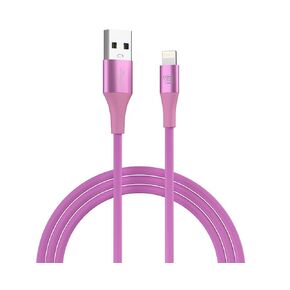 LAX Gadgets Apple MFi Lightning Cable Certified – 4 Feet Pink Nylon Polycarbonate USB Cable iPhone, Certified Compatible with iPhone 14/13/12/11/Pro/X/Max, Reliable Use, Best iPhone Charging Cable