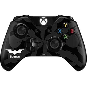 Skinit Decal Gaming Skin Compatible with Xbox One Controller - Officially Licensed Warner Bros Batman Logo Black & White Design