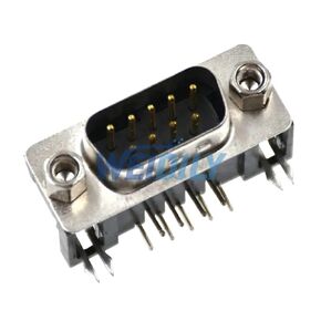 5PCS RS232 DB9 DR9 Male 9-Pin Serial Port Connector Curved Legs Welded Plate New 2025 for Arrival High Reliable Electronic Component, Precision, Stable Performance