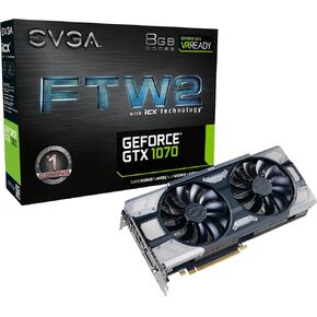 EVGA GeForce GTX 1070 GAMING, 8GB GDDR5, DX12 OSD Support (PXOC) Graphics Card 08G-P4-5170-KR