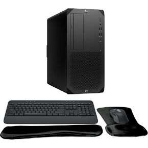 HP Z2 G9 Tower Workstation Core I7 64GB RAM ، حزمة SSD 1 تيرابايت مع Windows 11 Pro و RTX A2000 12GB و T2U Plus WiFi و MK650 Wireless Beyboard & Mouse مع الماوس والمعصم الجل in Kuwait