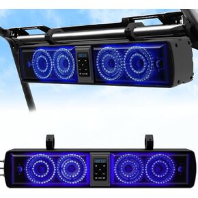 مكبرات الصوت UTV Sound Bar ATV مقاومة للماء مع إضاءة RGB ، 28 بوصة مكبر صوت مع IP65 مقاومة للماء العربة Forutv ATV Golf