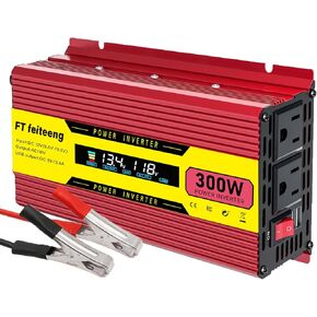 1000W Modified Sine Wave Power Inverter, 12V to 110/120V Car Converter with LCD Display and Dual Sockets & 2 USB Ports for Car Truck RV Home Camping