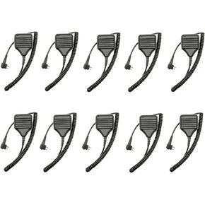 10 Pack HKLN4606 HKLN4606A HMN9030 Remote Speaker Mic Shoulder Speaker Microphone for CP200 CP200D CP200XLS CP100D CP185 PR400 BPR40 RDU4100 RDU4160D RMU2040 RMU2080D RMV2080 GP88 GP300 DTR700 Radio