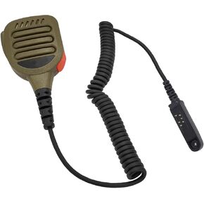 IP65 Waterproof uv-9r Speaker Mic Radio Hand Shoulder Mic for baofeng gmrs 9r pro Plus gmrs-9r uv9r uv 9r uv9g Walkie Talkie (Tan)