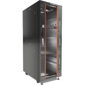 Sysracks 42U Server Cabinet 39-inch deep Server Rack Locking Network Cabinet with Thermocontroller, LCD-Screen, 4 Fans, Power Strip, Shelf, Wheels, Dust-Tight Cable Entries and Other Accessories