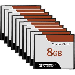 Synergy Digital 8GB Compact Flash Memory Cards, Compatible with Fujifilm Finepix S3 Pro Digital Camera - 30MB/s - Pack of 10