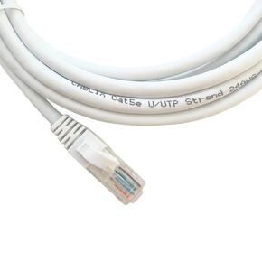 Cat 5E UTP Patch Cord with Boot, 10ft, White – Reliable Ethernet Cable for Fast Networking & Internet Connections