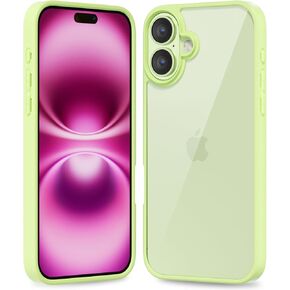 oakxco Thin Slim Clear case for iPhone 15 Plus/ 14 Plus, Transparent Hybrid Hard Shell Plastic & Soft Silicone Rubber Bumper, Non-Yellow Acrylic Protective Lightweight Cover for Women, Light Pink
