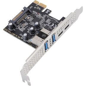 USB3.2 PCIE Expansion Card PCIe USB 3.2 Type C Adapter with 2 USB 3.2 Ports and Type C Interface for 7/8 / 10/11 and Linux Systems