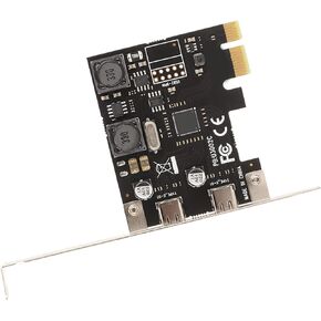 PCI E Expansion Card A Type C 5 GBPS 2 Ports Device Voltage Compatible Capacatitor Stabilizer with Users