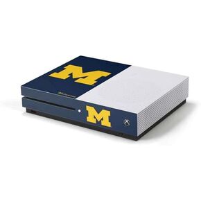 Skinit Decal Gaming Skin Compatible with Xbox One S Console - Officially Licensed College Michigan M Logo Bold Design