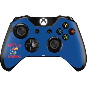 Skinit Decal Gaming Skin Compatible with Xbox One Controller - Officially Licensed College Kansas Jayhawks Mascot Design