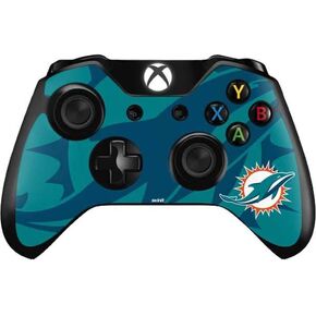 Skinit Decal Gaming Skin Compatible with Xbox One Controller - Officially Licensed NFL Miami Dolphins Double Vision Design